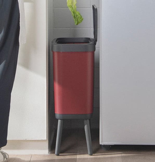 Plastic 15L Narrow Freestanding Food Waste Rubbish Bin.